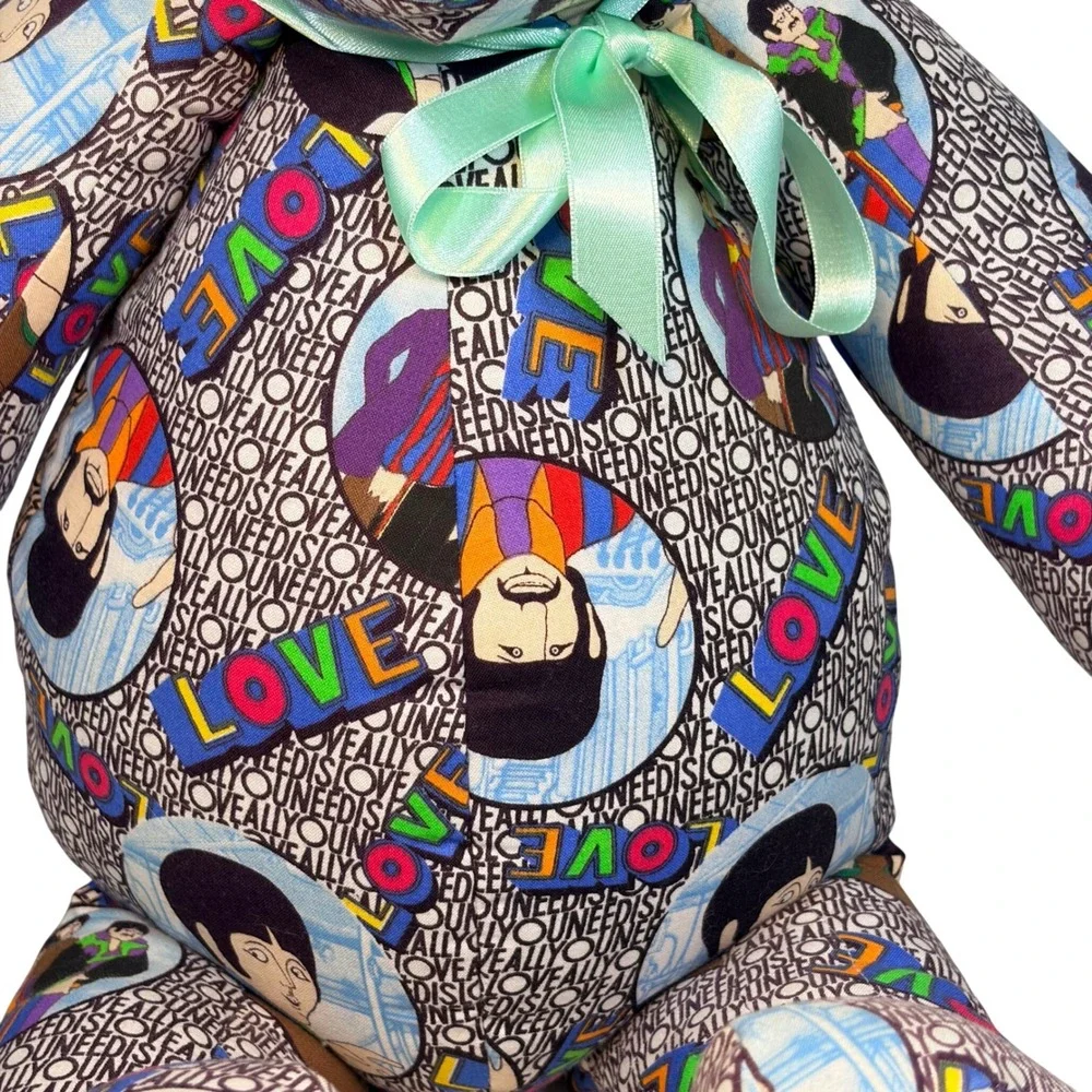 Handmade Beatles Yellow Submarine Teddy Bear All You Need Is Love Plush 18